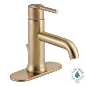 Delta Trinsic Single Hole Single-Handle Bathroom Faucet with Metal Pop-Up in Champagne Bronze 559LF-CZMPU at The Home Depot - Mobile Delta Trinsic Champagne Bronze, Champagne Bronze Bathroom, Delta Trinsic, Gold Faucet, Bronze Bathroom, Single Handle Bathroom Faucet, Single Hole Bathroom Faucet, Gold Bathroom, Delta Faucets