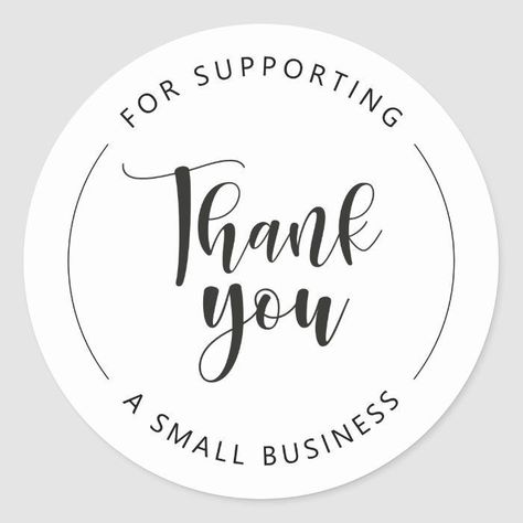 Thank you for supporting a small business! Show your appreciation with this classic round sticker. #smallbusiness #supportsmallbusiness . #Logo_Thank_You_Design #Small_Business_Logo_Design #Thank_You_Typography #Typography_Sticker Logo Thank You Design, Thank You Typography, Small Business Logo Design, Typography Sticker, Business Elegant, Logo Online Shop, Candle Logo, Small Business Signs, Small Business Cards