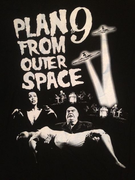 Ed Wood Jr's Plan 9 From Outer Space, Vintage Scifi, Ed Wood, Science Fiction Movies, Classic Sci Fi, Horror Posters, Worst Movies, Mish Mash, Science Fiction Film