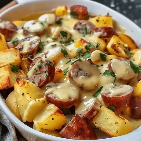 Cheesy Ranch Potatoes and Sausage - Recipes, Tasks & Tools Potato Sausage Bake, Creamy Sausage And Potatoes, Hillshire Sausage Recipes, Cheesy Ranch Potatoes And Smoked Sausage, Top Recipes On Pinterest Most Popular, Cheesy Ranch Potatoes And Sausage, Cheesy Potatoes And Sausage, Cheesy Sausage And Potatoes, Potato And Sausage Recipes