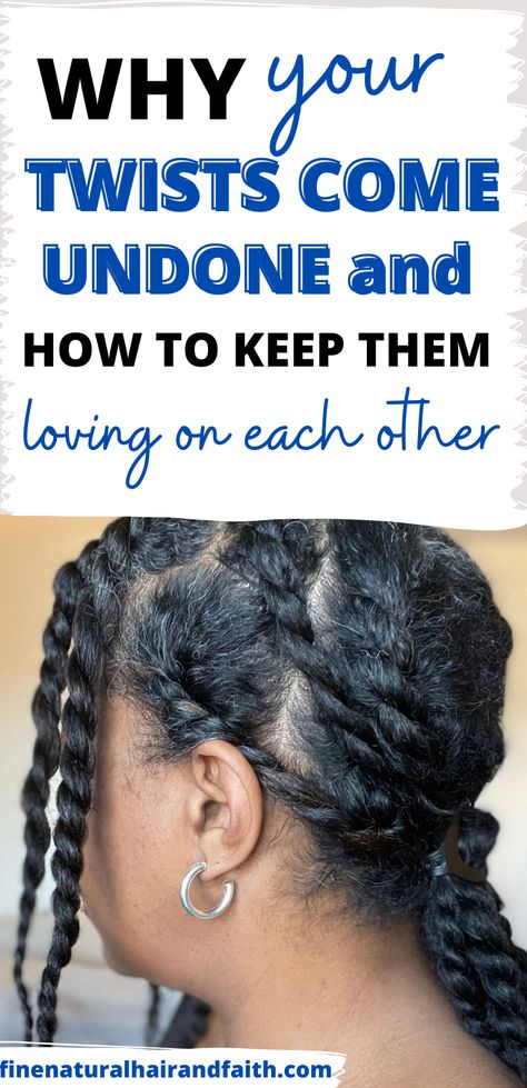 how to keep twists from unraveling How To Twist Hair, Twist Out Styles, Herbal Hair Care, Curls Blueberry Bliss, Diva Hair, Dry Natural Hair, Fine Natural Hair, Chunky Twists, Twisted Hair