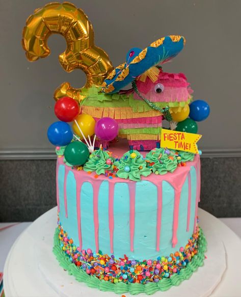 Threeesta Cake, Threesta Birthday Cake, Three Esta Birthday Cake, Three Esta Cake, Three Esta Cake Ideas, Threeesta Birthday Party Girl, Fiesta Three Year Old, Three Esta Birthday Party Cake, Fiesta Cake Ideas