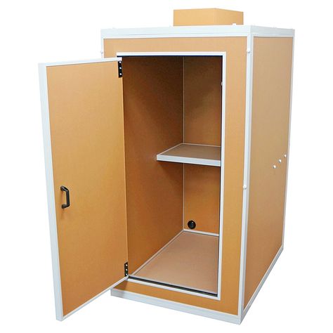 The Danbocchi is a personal soundproof booth that's made in Japan from reinforced, dual-layered honeycomb cardboard that can surprisingly reduce noises from inside the box nearly 30 decibels on the outside. Office Booth, Diy Storage Boxes, Soundproof Room, Small Home Offices, Studio Room, Sound Proofing, Diy Storage, Small Apartments, Room Diy