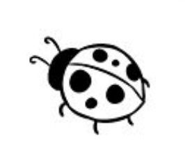 Ladybird Drawing Simple, Ladybug Drawing Black And White, Minimalist Ladybug Tattoo Simple, Simple Ladybug Tattoo Outline, Mini Ladybug Tattoo, Simple Ladybug Drawing, Ladybug Outline Tattoo, Ladybug Tattoo Stencil, Ladybug Tattoo Simple