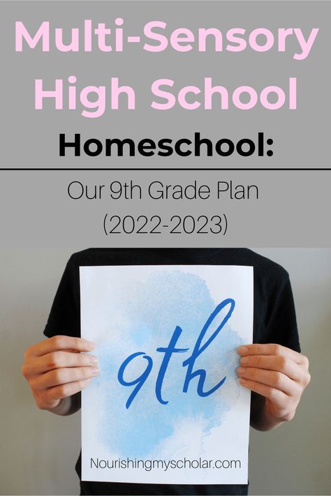 Multi-Sensory High School: Our 9th Grade Plan (2022-2023) - Nourishing My Scholar How To Homeschool High School, Montessori High School, Homeschool Highschool, High School Homeschool, Introduction To Psychology, Colleges For Psychology, Multi Sensory Learning, Biology Worksheet, School Transition