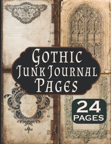 Gothic Junk Journal, Theme Journal, Frames Decor, Gothic Theme, Junk Journal Kits, Gothic Flowers, Ephemera Collage, Glue Books, Gothic Themes