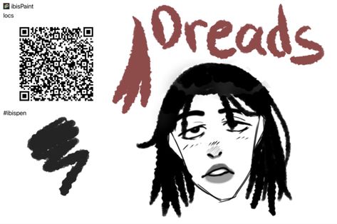 Dreads brush for ibis painting Dread Brush Ibis Paint Qr Code, Dreads Qr Code Ibis Paint, Dreadlock Ibis Paint Brush, Dread Ibispaint Brush, Dread Lock Brush Ibis Paint, Dread Ibispaint Code, Ibis Paint Brush Code Dreadlocks, Dread Brush Ibis Paint, Dreads Brush Ibis Paint