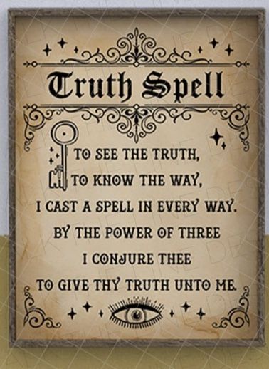 Truth Spell, Witchcraft Spells For Beginners, Good Luck Spells, Spells For Beginners, Easy Spells, Witch Quotes, Luck Spells, Witchcraft Books, Witch Spirituality