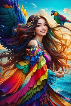 Aesthetic Expressive Innovative Evocative Timeless Captivating Meticulous Vibrant Provocative Harmonious Abstract Symbolic Sublime Whimsical Dynamic Fairy Art, Art Women, Beautiful Fantasy Art, Girly Art, Fantasy Character, Female Art, Beautiful Woman, Krishna, Art Girl