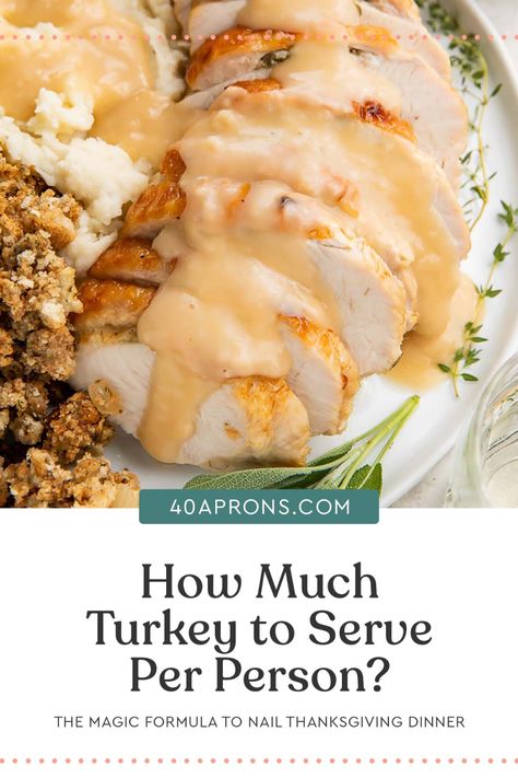 Though the sides are really the stars of a Thanksgiving meal, the table isn't complete without a quintessential Thanksgiving turkey. Figuring out just how much turkey you'll need per person is pretty important, especially if you're feeding a lot of people or just hoping for leftovers. With this simple formula, you'll never have to debate which turkey to buy ever again! What Size Turkey For 10 People, How Many Pounds Of Turkey Per Person, How Much Turkey Per Person, Turkey Per Person, 20 Lb Turkey, How Much Turkey, Turkey Tortilla Soup, 12 Pound Turkey, Turkey Rolls