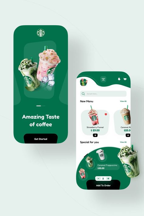 Coffee App Design, Mobile Ui Design Trends, Ui Mobile Design, App Ui Design Inspiration, Ui Website Design, Creative Ui Design, Ui Ux Design App, Coffee Mobile, Ui Design App