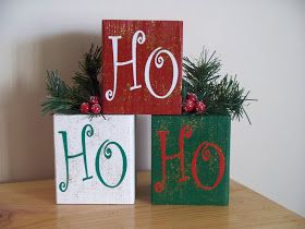 4x4 Wood Crafts, Wood Blocks Christmas, 2x4 Crafts, Wooden Christmas Crafts, Christmas Blocks, Christmas Crafts To Sell, Wood Block Crafts, Diy Christmas Decorations Easy, Christmas Signs Wood