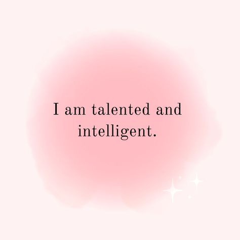 Cute Affirmations Pink, Smart Affirmations Aesthetic, Pink Affirmation Widget, Im Smart Affirmations, Pink Daily Affirmations, Pink Vison Boards, Positive Self Affirmations Aesthetic, Daily Affirmations Aesthetic Pink, Pink Affirmation Quotes