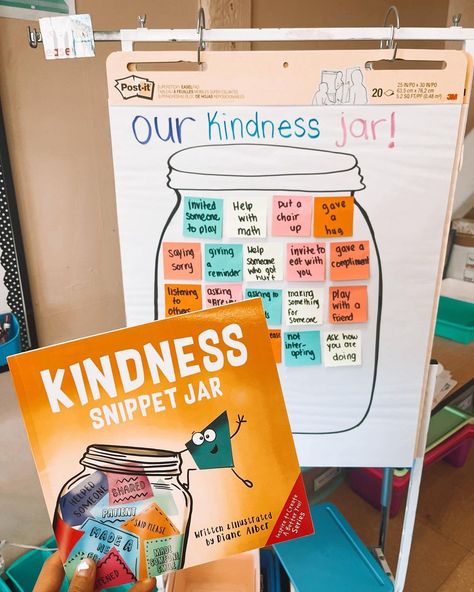 Books To Read Preschoolers, Abc Of Kindness, Kindness Day At School, Schoolwide Kindness Project, A Spot Of Kindness Activities, Prek Sel Activities, Class Kindness Activities, Kindness Snippet Jar Activities, Kindness Jar Ideas