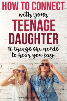 How to connect with your teenage daughter. Use these encouraging words to help your daughter navigate through the teen years. Parenting teenage girls can be tough, and these little encouraging moments add up big. Teenage Things, Raising Teenagers, Parenting Girls, Raising Girls, Mother Daughter Relationships, Encouraging Words, Parenting Teenagers, Parenting Help, Smart Parenting