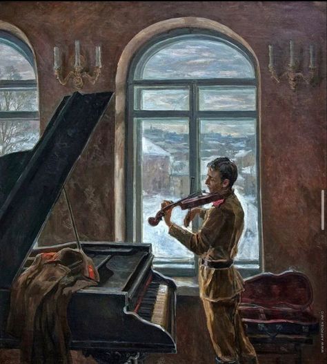 Stanislav Brusilov Stanislav Brusilov, Musical Drawings, Acryl Painting, Max Payne, Academic Drawing, Piano Art, Painting Competition, Nostalgic Art, Academic Art