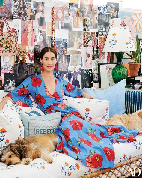 Rebecca de Ravenel's Charming L.A. Home Marries Carefree Island Style With Worldly Panache | Architectural Digest Study From Home, Hollywood Hills Homes, Rebecca De Ravenel, Wicker Dining Set, Bright Homes, Work Study, Poppy Print, All Time Low, Hollywood Hills