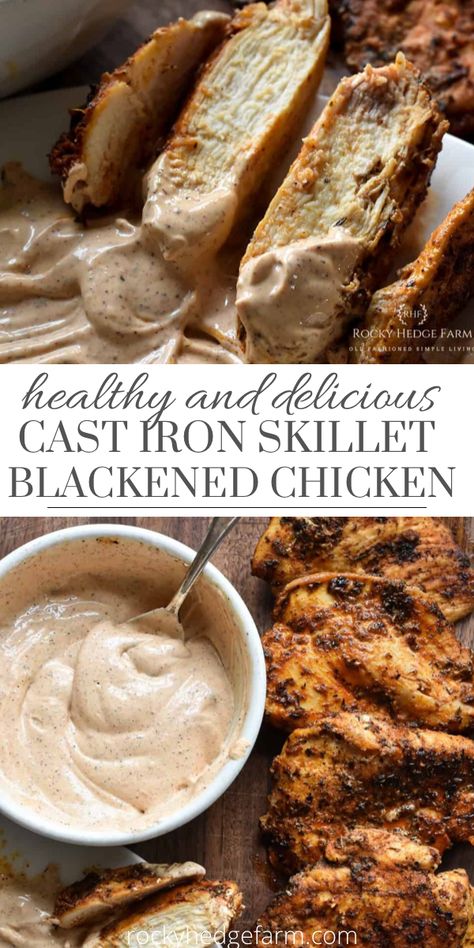 Cast Iron Skillet Recipes Beef, Blackened Chicken Recipe Dinners, Meals In Cast Iron Skillet, Chicken Breastrecipes Boneless Cast Iron, Cast Iron Chicken Tenderloins, Cast Iron Grilled Chicken, Sauce For Blackened Chicken, Cast Iron Skillet Meals Dinners, Blackened Chicken Oven