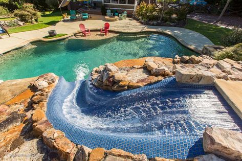 Pool Slides - ATLANTIS POOLS & SPAS, LLC Ideas De Piscina, Dream Backyard Pool, Pools Backyard Inground, Luxury Pools, Backyard Pool Landscaping, Dream Pools, Backyard Pool Designs, Swimming Pools Backyard, Natural Pool