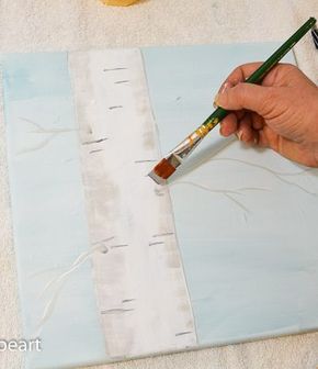 Aspen Tree Painting Easy, Tree Painting Easy, Aspen Trees Painting, Easy Art Lessons, Birch Tree Art, Birch Tree Painting, Aspen Tree, Watercolor Tutorials, Painting For Beginners