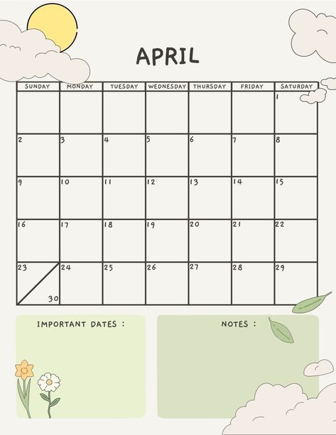 April Calendar 2023 - Notability Gallery April Calendar 2024, April Calendar 2023, April Month Calendar 2024, Cute April Calendar 2024, April Calender, Bullet Journal April Calender, May Calendar 2024 Bullet Journal, April Calendar 2024 Bullet Journal, Calendar April