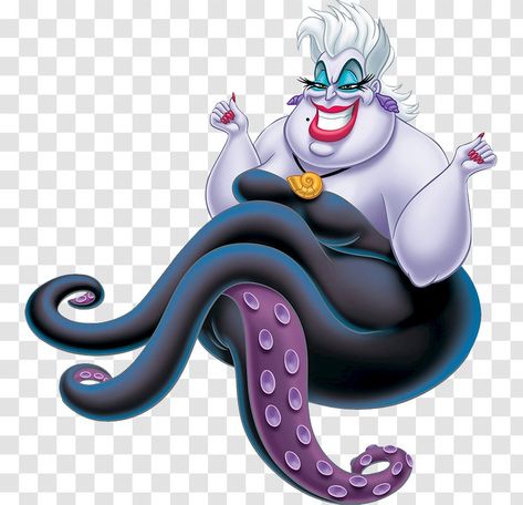 Villain Drawing, Sebastian Disney, Ariel Characters, Disney Ursula, Disney Princess Png, Purple Poster, Little Mermaid Characters, Drawing Disney, Disney Png