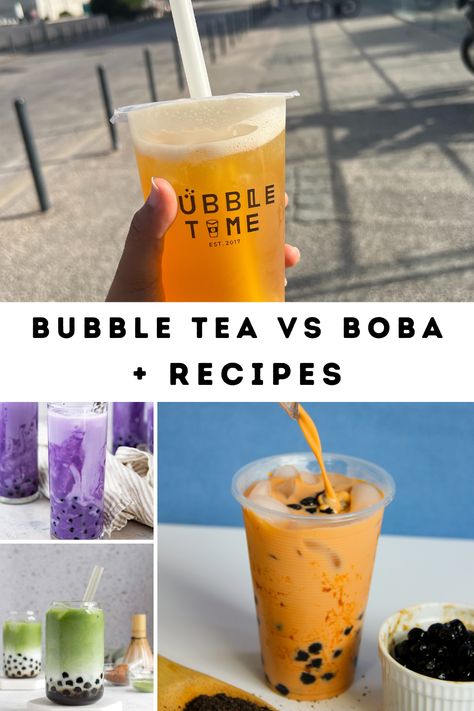 Bubble tea and boba are terms that are often used interchangeably to refer to the same type of beverage. However, there can be a slight difference in how the terms are used in different regions. Let’s figure out the differences between bubble tea vs boba. Bubble Tea Recipe With Popping Boba, Healthy Bubble Tea Recipe, Best Boba Tea Flavors, Bubble Tea Ingredients, Tealive Bubble Tea, Boba Recipe, Trending Recipes, Food Trends, Heart And Mind