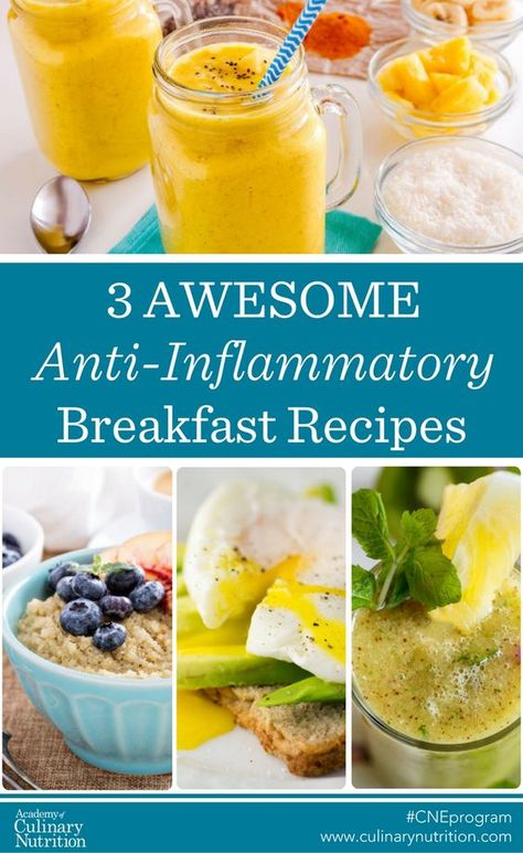 3 Delicious Anti-Inflammatory Breakfast recipes Inflammation Diet Recipes, Inflammation Foods, Detox Breakfast, Menu Sarapan Sehat, Anti Inflammation Recipes, Resep Smoothie, Inflammation Diet, Resep Diet, Inflammatory Diet