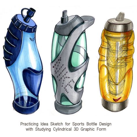 Futuristic Water Bottle, Water Bottle Design Sketch, Futuristic Objects Design, Bottle Drawing Sketch, Bottle Design Sketch, Water Bottle Sketch, Water Bottle Design Ideas, Futuristic Objects, Bottle Design Ideas