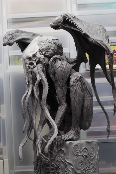 Cthulhu Statue, Zbrush Models, Lovecraftian Horror, Call Of Cthulhu, Sculpture Clay, Abstract Photography, Cthulhu, Creature Design, Creature Art