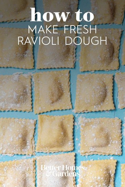 Ravioli Noodle Recipe Homemade Pasta, Homemade Ravioli Dough Without Machine, Ravioli Pasta Recipes Homemade, Easy Homemade Ravioli Dough, How To Make Homemade Raviolis, Ravioli Recipe Ricotta, Diy Ravioli Easy, Ravioli Noodle Recipe, Homemade Filled Pasta