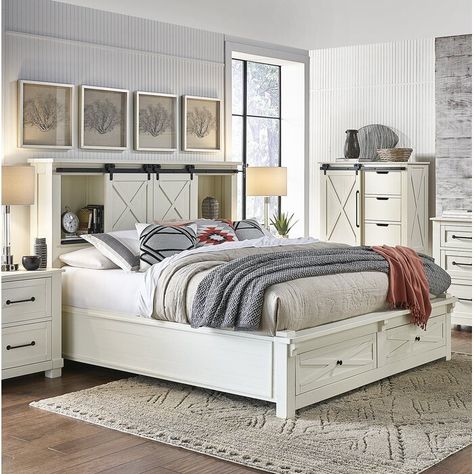 Sand & Stable Carney Solid Wood Low Profile Storage Platform Bed | Wayfair Best Storage Beds, King Size Bedroom, King Size Bedroom Sets, King Storage Bed, Bookcase Headboard, King Headboard, Sun Valley, Headboard Storage, Bookcase Storage