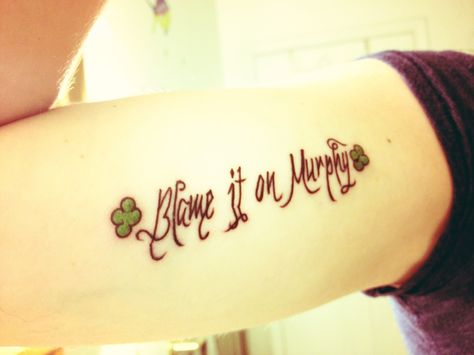 Newest Murphy's law tat. Murphys Law Tattoo, Murphy’s Law Tattoo, Law Tattoo Ideas, Shark Tattoo Meaning, Law Tattoo, Tattoo Removal Cream, Avatar Tattoo, Rose Hand Tattoo, Murphy Law