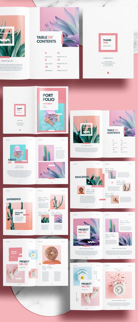 A Fresh Portfolio Template for Adobe InDesign Graphic Design Moodboard Layout, Portfolio A4 Layout, Graphic Design Portfolio Ideas Layout, Portfolio Packaging Design, Portfolio Design Marketing, Graphic Portfolio Design Ideas, Portfolio Print Design, Logo Designer Portfolio, Portfolio Design For Graphic Designer