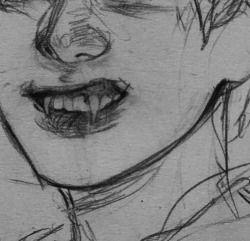 Croquis, Semi Realistic Lips Sketch, Half Face Drawing, Teeth Drawing, Lips Sketch, Vampire Drawings, Anime Lips, Realistic Sketch, Mouth Drawing