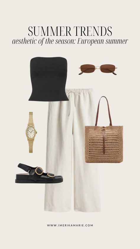 Summer 2024 Fashion Trends + How to Style Them | Erika Marie Europe Mom Outfits, Euro Summer Capsule Wardrobe, Europe Summer Fashion Street Styles, Summer Fashion Inspo 2024, Euro Summer Outfits 2024, Italy Wardrobe Summer, 2024 Style Trends Fashion, 2024 Fashion Trends Summer Outfits, Style Summer 2024