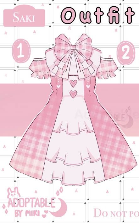 Cute Dress Drawing Anime, Cute Pink Outfits Drawing, Pink Anime Dress, Cute Dress Drawing, Paper Doll Outfits, Funny Reviews, Kawaii Clothes Anime, Cute Kawaii Outfits, Animated Clothes