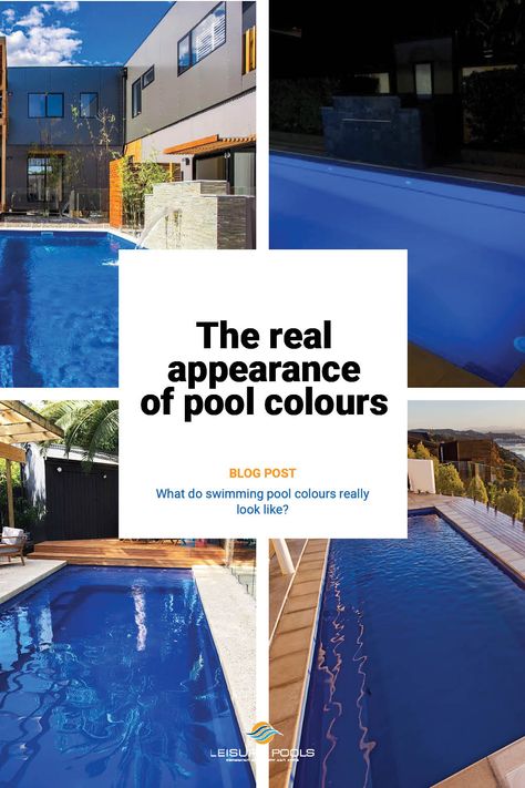 Check this article to see a comparison of the getcoat colours in comparison to the colour of an installed pool #fibreglasspools #swimmingpools #fiberglasspools #swimmingpoolideas #poollandscaping #backyardpools #leisurepools #leisurepoolsau #leisurepoolsnz Midnight Blue Pool Finish, Azure Pool Finish, Pool Color Ideas, Rectangular Pool Ideas, Australian Pool, Pools Australia, Pool Colours, Contemporary Pool, Pool Paint