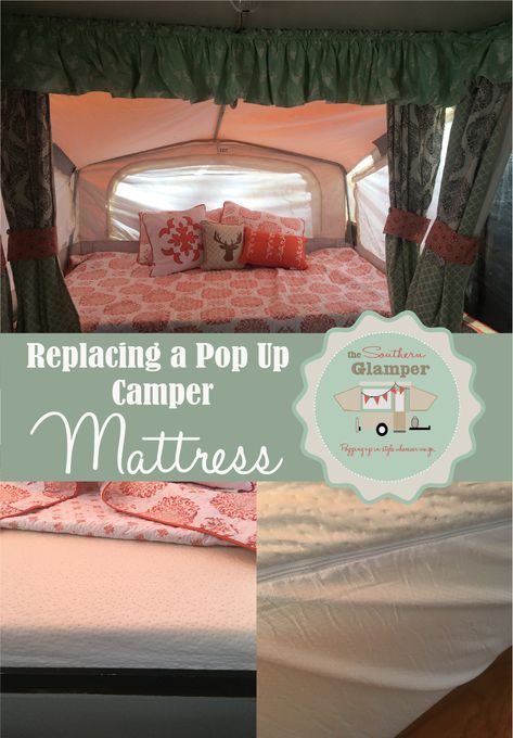 Coleman Pop Up Campers, Camper Mattress, Tent Trailer Remodel, Tent Trailer Camping, Pop Up Campers, Hybrid Camper, Camper Restoration, Popup Camper Remodel, Pop Up Tent Trailer