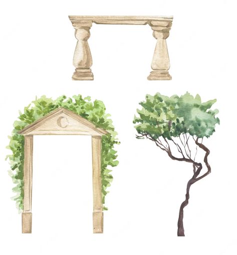 Premium Vector | Watercolor illustration of a vintage door arch in greenery, greenery bush, tree Creative Wedding Invitations Design, Lcd Unit, Door Arch, Digital Invitations Wedding, Creative Wedding Invitations, Simple Iphone Wallpaper, Wedding Illustration, Invitations Wedding, Aesthetic Photography Nature