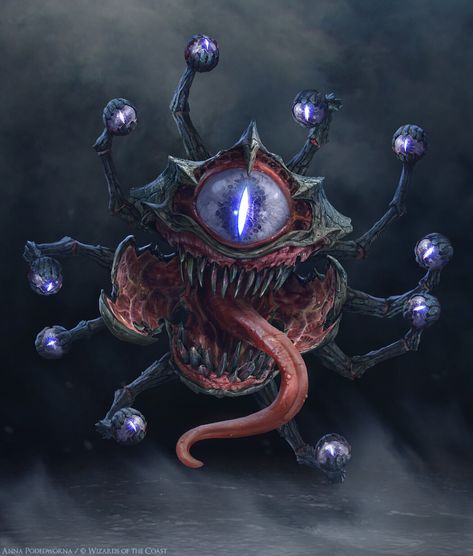 Dnd Beholder Art, Anna Podedworna, Beholder Dnd, Kardashev Scale, Dnd Ocs, Dnd Inspiration, Beast Creature, Creature Artwork, Dnd Monsters