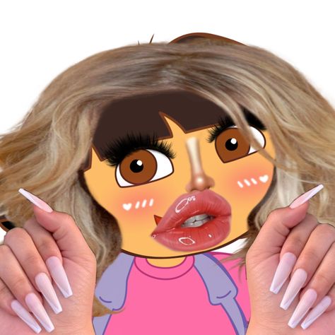 Give Dora A New Face, Dora Profile Picture, Dora X Swiper Fanart, Dora Funny Face, Hola Can You Find My Weave Dora, Dora Funny Pictures, Dora Got Possessed, Dora Is Possessed, Dora The Explorer Funny Pictures