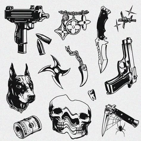 Tattoos Minimal, Acab Tattoo, Gotik Tattoo, Gang Tattoos, Gangsta Tattoos, Minimal Tattoo Design, Flash Tattoo Designs, Doodle Tattoo, Cool Small Tattoos