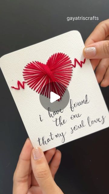 Gayatri chouhan on Instagram: "DIY Paper String Art Heart Card ❤️ #crafts #papercrafting #diy #art #giftideas #gift #paperstringart #stringart #stringartheart" String Art, Thread Heart Card, String Art Heart, Heart Card, Finding The One, Art Heart, Card Crafts, Instagram Diy, Diy Paper