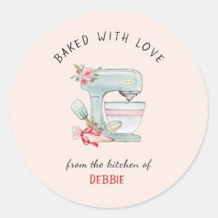 Baked Goods Gift, Homemade Baked Goods, Baking Logo Design, Baking Logo, Bakery Business Cards, Baked With Love, Kitchen Stickers, Dessert Packaging, Watercolor Cake