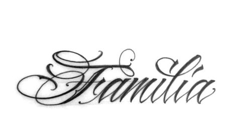 Chicana Tattoos For Women Lettering, La Familia Tattoo Lettering, Familia Lettering Tattoo, Flash Tattoo Lettering, Eagle Wing Tattoos, Nouveau Tattoo, Tattoo Lettering Design, Calligraphy Tattoo, Tattoo Lettering Fonts