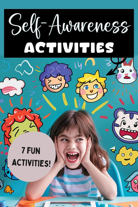 Self-awareness for kids means understanding who you are. It's the first of the five core domains of social-emotional learning (SEL). This comes first because it's crucial for teaching kids and teens important SEL skills. For young people to effectively navigate their emotions and interactions, they need to start with a strong sense of self. Pre K Sel Activities, Social Emotional Learning Activities Fun, Self Advocacy Activities For Kids, Sel Kindergarten Activities, Self Awareness Activities For Kids, Sel Activities For Kindergarten, Sel Kindergarten, Social Awareness Activities, Social And Emotional Learning Activities