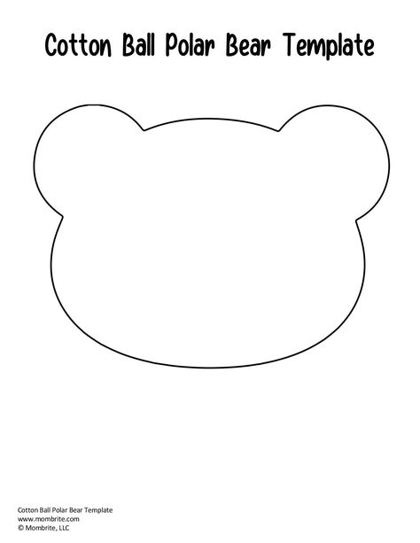 Cotton Ball Polar Bear Craft | Mombrite Artic Animals Activities For Toddlers, Polar Animals Preschool Crafts, Polar Bear Craft Preschool, Polar Bears Preschool, Bear Crafts Preschool, Polar Bear Outline, Ball Activity, Polar Bears Activities, Disney Lessons