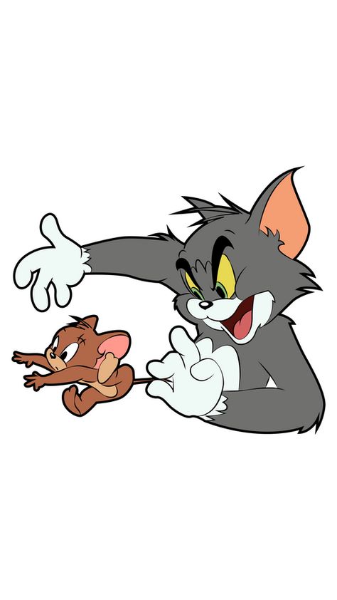 Tom and Jerry is an incredibly cool and popular cartoon series that shows the relationship, like a confrontation and even friendship, between the gray cat Tom and the brown mouse Jerry. The funny... Tommy And Jerry Wallpaper, Tom And Jerry Wall Painting, Tom And Jerry Illustration, Tom Y Jerry Dibujos, Tom And Jerry Friendship, Tom And Jerry Stickers, Jerry Stickers, Tommy Jerry, Tom Och Jerry