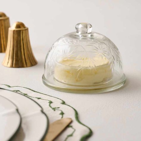 Vivian Cut Glass Butter Dish Cute Butter Dish, Fancy Butter, Glass Butter Dish, Magnolia Journal, Butter Keeper, Serving Ware, Garlic Herb Butter, List Notebook, Host Dinner Party